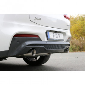 Silencieux arrière duplex inox 1x100mm type 25 pour BMW X4 30i TYPE G02