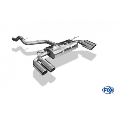 Silent stainless steel rear 2x80mm type 16 for SEAT ATECA 4x4 TYPE 5FP