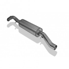 2x80mm stainless steel silent for SEAT LEON TYPE 5F