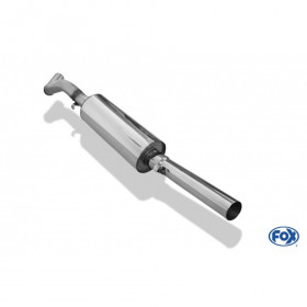 Silencieux arrière inox 1x60mm type 10 pour VOLKSWAGEN GOLF MK1 GTI