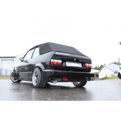 Silencieux arrière inox 1x60mm type 10 pour VOLKSWAGEN GOLF MK1 CABRIOLET