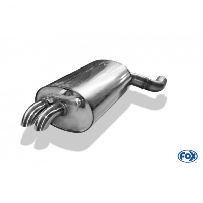 Silencieux arrière inox 2x55mm type 28 pour MERCEDES SL TYPE R129