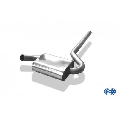 Silencieux arrière duplex inox 1x135x80mm type 53 pour VOLSWAGEN BEETLE TYPE 1C/9C/1Y