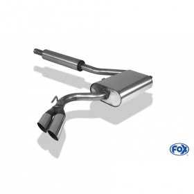 Demi-ligne inox avec "Side Pipe" 2x70mm type 10 pour VOLKSWAGEN CORRADO G60