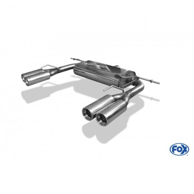 Silencieux arrière duplex inox 2x80mm type 13 pour VOLKSWAGEN EOS TYPE 1F (non Facelift)