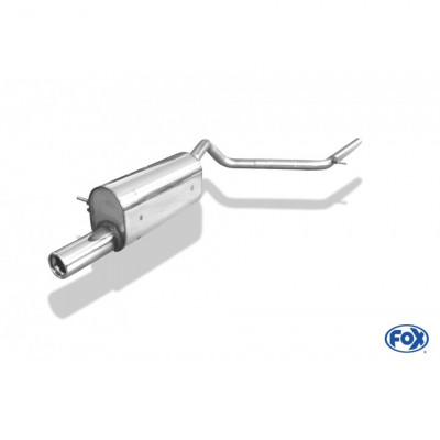 Silencieux arrière duplex inox 1x135x80mm type 53 pour VOLSWAGEN BEETLE TYPE 1C/9C/1Y