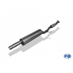 Silencieux arrière duplex inox 1x135x80mm type 53 pour VOLSWAGEN BEETLE TYPE 1C/9C/1Y
