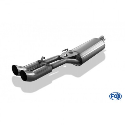 Silencieux arrière duplex inox 1x135x80mm type 53 pour VOLSWAGEN BEETLE TYPE 1C/9C/1Y