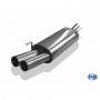 Silencieux arrière duplex inox 2x76mm type 10 pour VOLKSWAGEN GOLF MK3