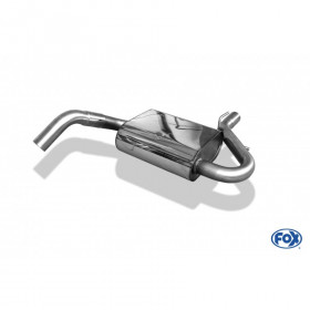 Silencieux arrière duplex inox 1x135x80mm type 53 pour VOLSWAGEN BEETLE TYPE 1C/9C/1Y