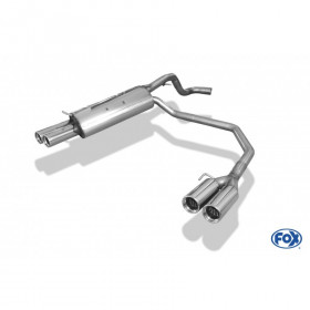 Silencieux arrière duplex inox 2x76mm type 13 pour VOLKSWAGEN GOLF MK4