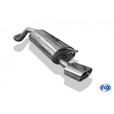 Silencieux arrière duplex inox 1x135x80mm type 53 pour VOLSWAGEN BEETLE TYPE 1C/9C/1Y