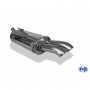 Silencieux arrière inox 2x63mm type 28 pour VOLKSWAGEN GOLF CABRIOLET MK4