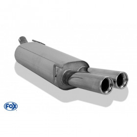 Silencieux arrière inox 2x76mm type 13 pour VOLKSWAGEN GOLF CABRIOLET MK4