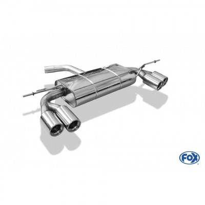 Silencieux arrière duplex inox 1x135x80mm type 53 pour VOLSWAGEN BEETLE TYPE 1C/9C/1Y