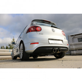 Silencieux arrière inox 2x100mm type 16 pour VOLKSWAGEN GOLF R32 MK5