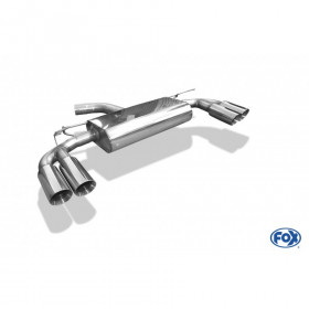 Silent rear duplex stainless steel 2x80mm type 25 for SEAT LEON CUPRA TYPE 5F