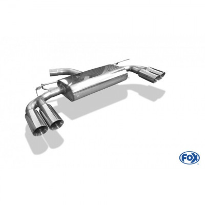 Silent rear duplex stainless steel 2x80mm type 25 for SEAT LEON CUPRA TYPE 5F