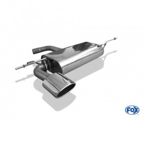 Silencieux arrière duplex inox 1x135x80mm type 53 pour VOLSWAGEN BEETLE TYPE 1C/9C/1Y