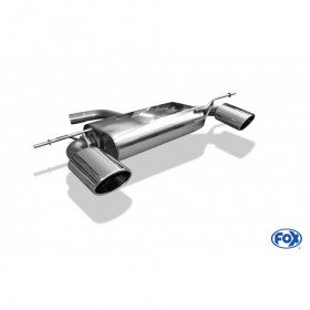 Silencieux arrière duplex inox 1x135x80mm type 53 pour VOLSWAGEN BEETLE TYPE 1C/9C/1Y