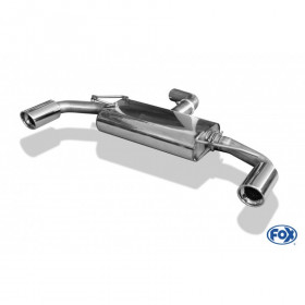 Silencieux arrière duplex inox 1x135x80mm type 53 pour VOLSWAGEN BEETLE TYPE 1C/9C/1Y