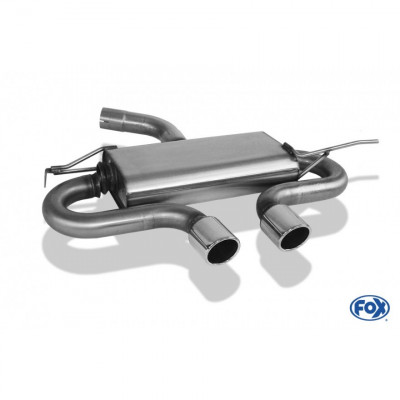Silencieux arrière duplex inox 2x90mm type 16 (look R32) pour VOLKSWAGEN GOLF MK6