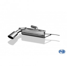 Silencieux arrière duplex inox 1x135x80mm type 53 pour VOLSWAGEN BEETLE TYPE 1C/9C/1Y