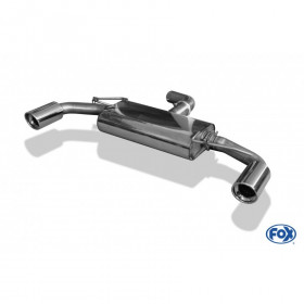 Silencieux arrière duplex inox 1x135x80mm type 53 pour VOLSWAGEN BEETLE TYPE 1C/9C/1Y
