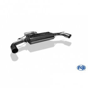 Silencieux arrière duplex inox 1x135x80mm type 53 pour VOLSWAGEN BEETLE TYPE 1C/9C/1Y