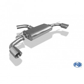 Silencieux arrière duplex inox 1x135x80mm type 53 pour VOLSWAGEN BEETLE TYPE 1C/9C/1Y