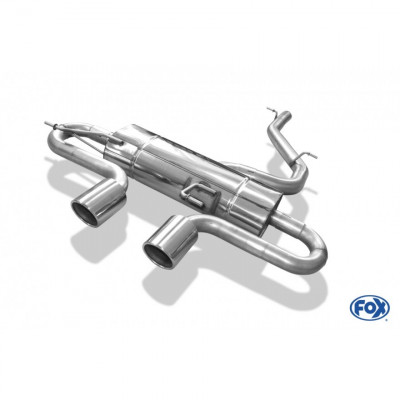 Silencieux arrière duplex inox 1x135x80mm type 53 pour VOLSWAGEN BEETLE TYPE 1C/9C/1Y