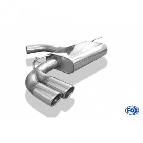Silencieux arrière inox 2x80mm type 16 pour VOLKSWAGEN GOLF MK7