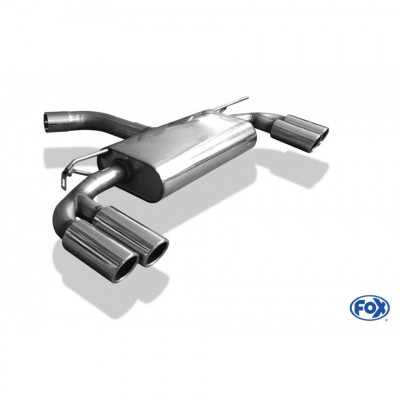 Silencieux arrière duplex inox 2x80mm type 16 pour VOLKSWAGEN GOLF MK7