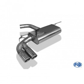 Silencieux arrière inox 2x80mm type 16 pour VOLKSWAGEN GOLF MK7
