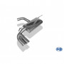 Silencieux arrière inox 2x80mm type 25 pour VOLKSWAGEN GOLF MK7