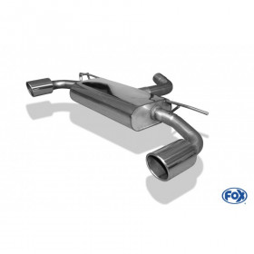 Silencieux arrière duplex inox 1x135x80mm type 53 pour VOLSWAGEN BEETLE TYPE 1C/9C/1Y