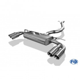 Silencieux arrière duplex inox 2x80mm type 25 pour VOLKSWAGEN GOLF TDI 4-MOTION MK7