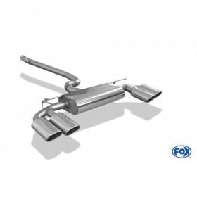 Silencieux arrière duplex inox 1x135x80mm type 53 pour VOLSWAGEN BEETLE TYPE 1C/9C/1Y