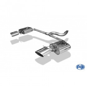 Silencieux arrière duplex inox 1x135x80mm type 53 pour VOLSWAGEN BEETLE TYPE 1C/9C/1Y