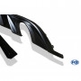 Pack diffuseur carbon-look Rieger Tuning + Silencieux arrière duplex inox 1x100mm type 16 pour VOLKSWAGEN GOLF MK7 Facelift
