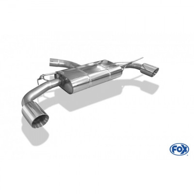 Silencieux arrière inox 1x100mm type 25 look GTI pour VOLKSWAGEN GOLF MK7 Facelift