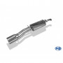 Silencieux arrière inox 2x80mm type 13 pour VOLKSWAGEN JETTA II TYPE 19E