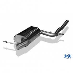Silencieux arrière duplex inox 1x135x80mm type 53 pour VOLSWAGEN BEETLE TYPE 1C/9C/1Y