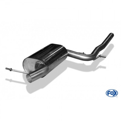 Silencieux arrière duplex inox 1x135x80mm type 53 pour VOLSWAGEN BEETLE TYPE 1C/9C/1Y