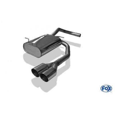 Silencieux arrière duplex inox 1x135x80mm type 53 pour VOLSWAGEN BEETLE TYPE 1C/9C/1Y