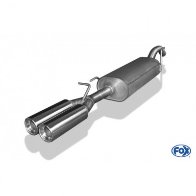 Silencieux arrière duplex inox 1x135x80mm type 53 pour VOLSWAGEN BEETLE TYPE 1C/9C/1Y