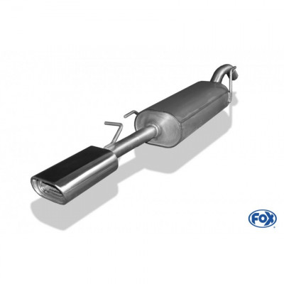 Silencieux arrière duplex inox 1x135x80mm type 53 pour VOLSWAGEN BEETLE TYPE 1C/9C/1Y