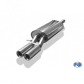 Silencieux arrière duplex inox 1x135x80mm type 53 pour VOLSWAGEN BEETLE TYPE 1C/9C/1Y