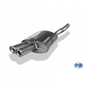 Silencieux arrière duplex inox 1x135x80mm type 53 pour VOLSWAGEN BEETLE TYPE 1C/9C/1Y