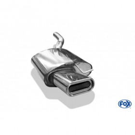 Silencieux arrière duplex inox 1x135x80mm type 53 pour VOLSWAGEN BEETLE TYPE 1C/9C/1Y